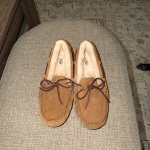 UGG Chestnut Suede Moccasin Slippers